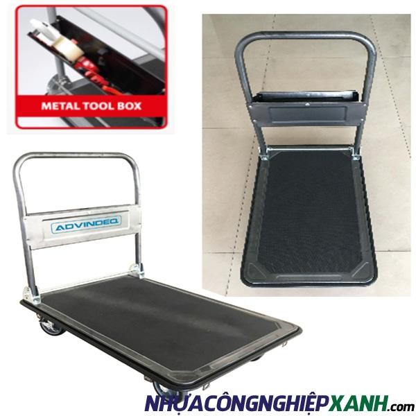 Xe đẩy hàng 4 bánh sàn thép ADVINDEQ HT-320