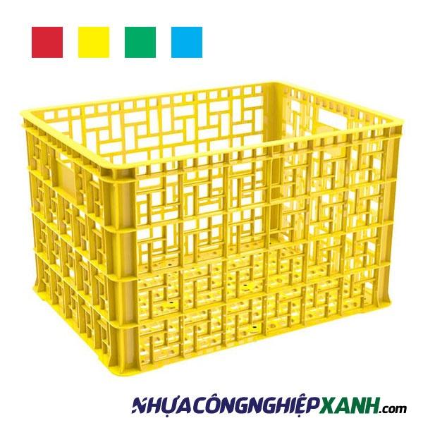 Sóng nhựa hở có 8 bánh xe (thùng nhựa có bánh xe)