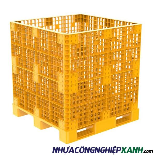 Pallet box 1200x1200x125 vàng