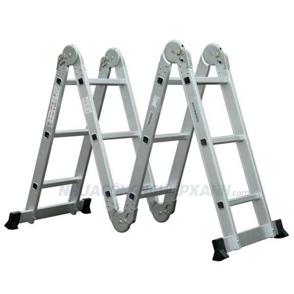 Thang nhôm gấp 4 đoạn khúc (thang xếp chữ A) Advindeq ADM103